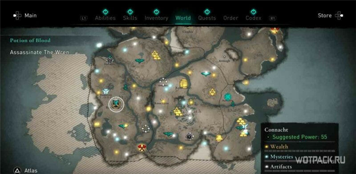 Карта Assassin's Creed Valgalla: Wrath of the Druids