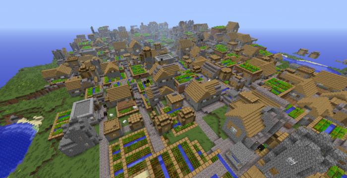 как найти город в minecraft